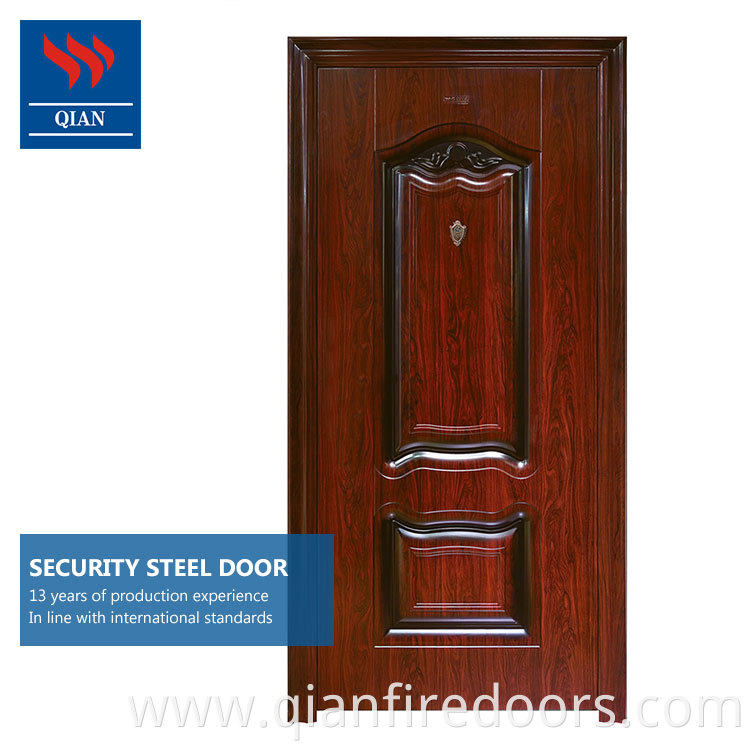 Exterior 90 minute fire rated steel wood door interior solid wood door